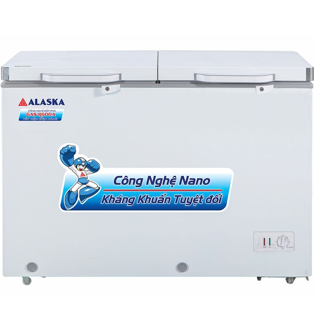 Tủ Đông Alaska Dàn Nhôm BCD-4568N 2 Ngăn 2 Cánh 450 Lít