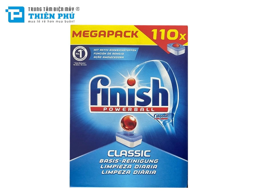 Viên Rửa Bát Finish Classic 110Viên/Hộp 2 Chức Năng