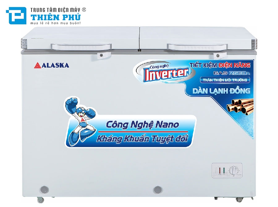 Tủ Đông Alaska Inverter BCD-5068CI 2 Ngăn 2 Cánh 312 Lít