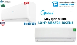 Cùng phân khúc 4 triệu, nên mua điều hòa Casper SC-09FS33 hay Midea MSAFGII-10CRN8