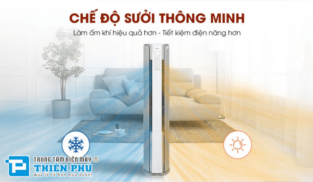 Điều Hòa Cây Gree 2 Chiều GVH24AKXF-K6DNC8A sử dụng cả đông lẫn hè