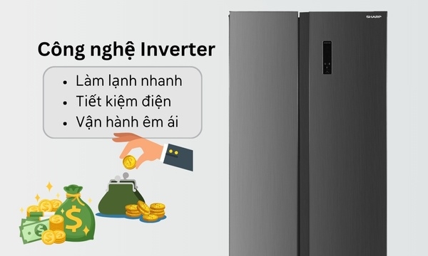 Điểm nổi bật giúp tủ lạnh Sharp SJ-SBX530V-DS thu hút người dùng hơn